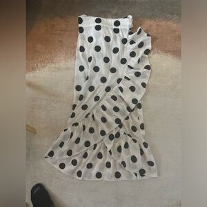 Mara Hoffman Embroidered Polka Dot Wrap Ruffle Maxi Skirt size M